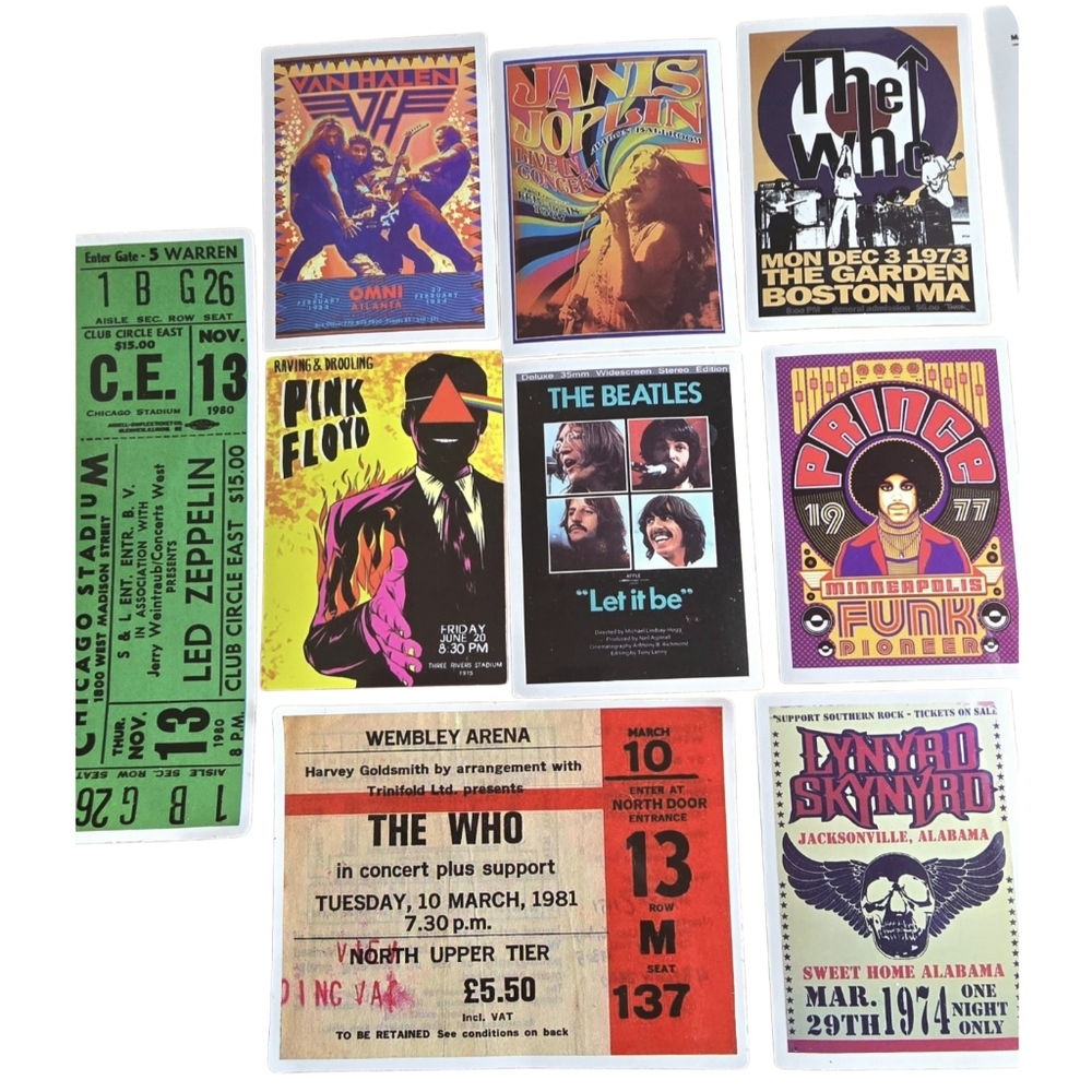 26 Classic Concert Stickers Collection - Picture 3 of 8